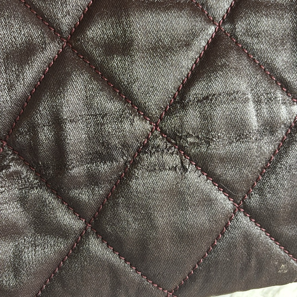 Chanel Paris Biarritz canvas tote chocolate bar brown - Picture 10 of 15